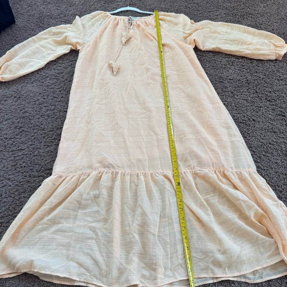 Anthropologie Saturday Sunday Peach Maxi Cerie Gauze Dress Flowy S NEW - Picture 8 of 11